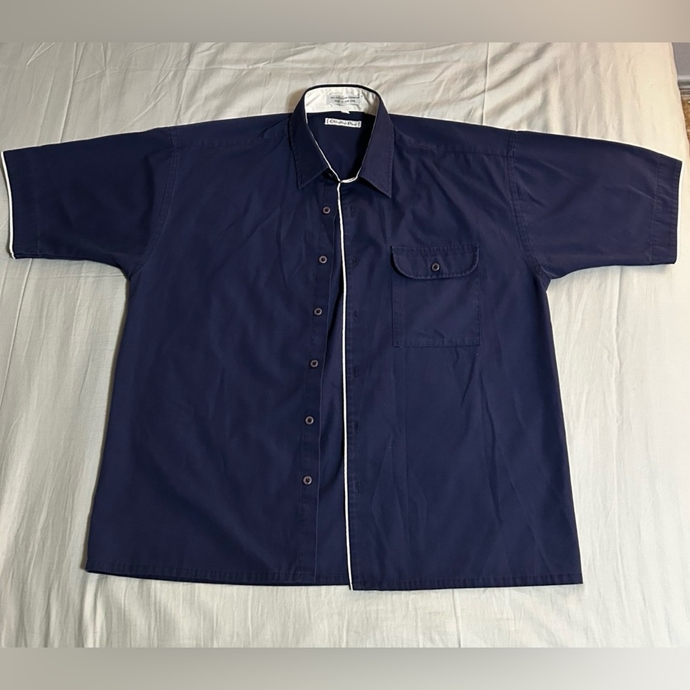 Dior Navy Blue Casual Button Down Shirt